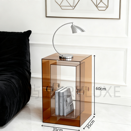 Acrylic Minimalist Bedside Storage Stand | 54