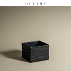 Ebony black handmade square box 10*10*8