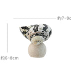 Zebra Snail - Travertine Round Bottom