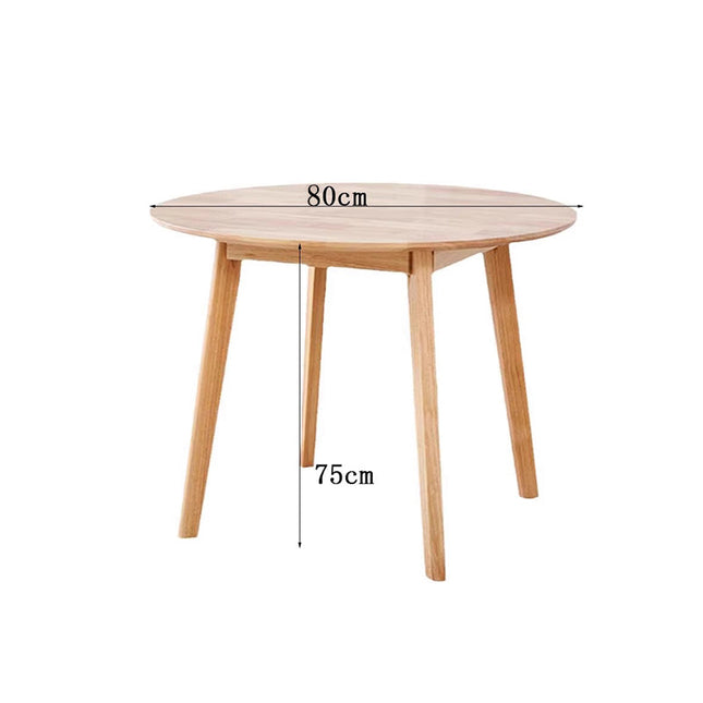 Natural Wood Color Oak Cross-Leg Round Table