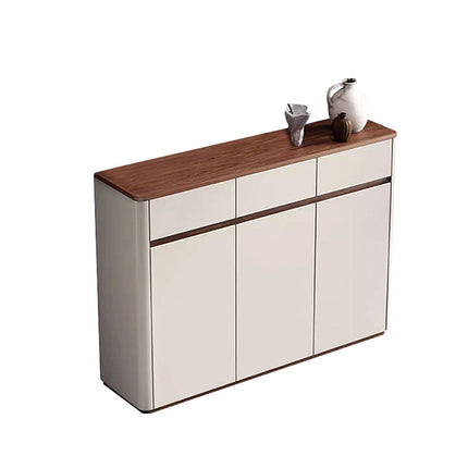 Painted Shoe Cabinet With Wood Grain Top