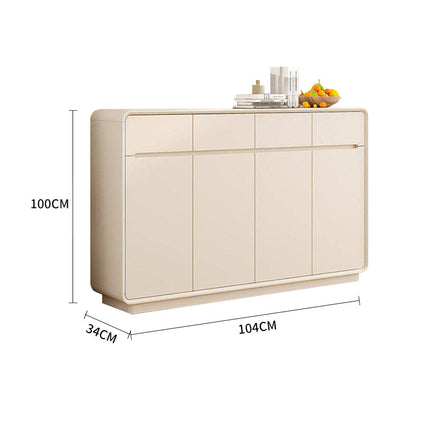 Pure White Painted Moonlight Shoe Cabinet - Handmade Australia