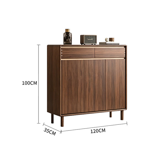 Walnut Wooden Shoe Cabinet