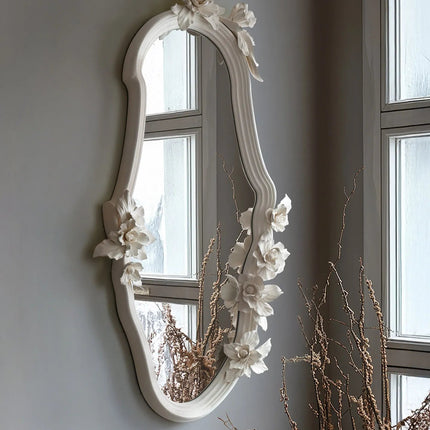 Carved Half-Length Mirror | French Elegance