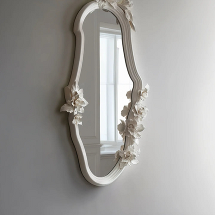 Carved Half-Length Mirror | French Elegance
