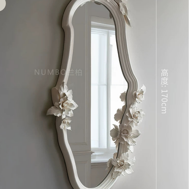 Carved Half-Length Mirror | French Elegance