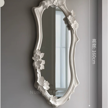 Carved Half-Length Mirror | French Elegance