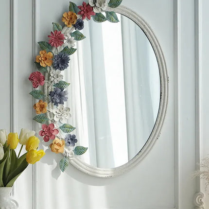Floral Iron Wall Mirror | French Country Style