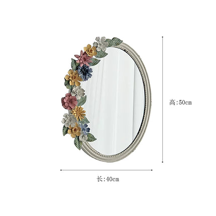 Floral Iron Wall Mirror | French Country Style