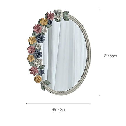 Floral Iron Wall Mirror | French Country Style