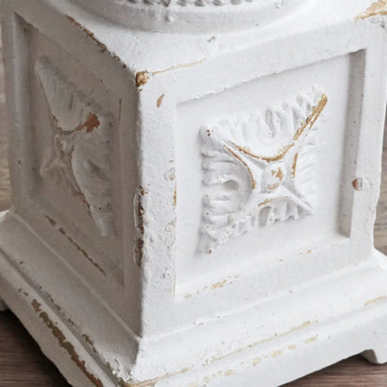 French Vintage White Round Side Table | European Style