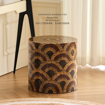Handmade Fan-Patterned Side Table | Vintage Style