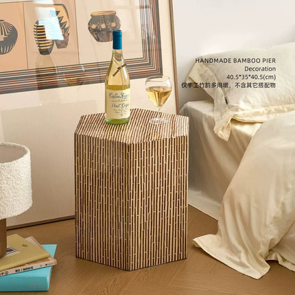 Handmade Fan-Patterned Side Table | Vintage Style