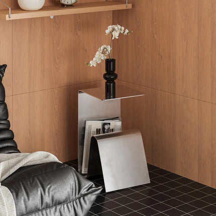Irregular Stainless Steel Side Table | Modern Minimalist