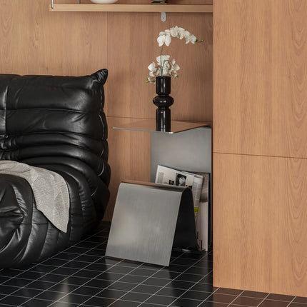 Irregular Stainless Steel Side Table | Modern Minimalist