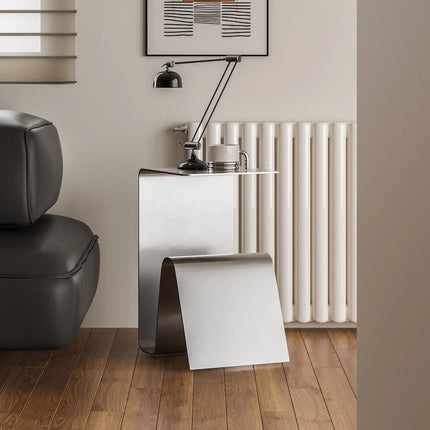 Irregular Stainless Steel Side Table | Modern Minimalist