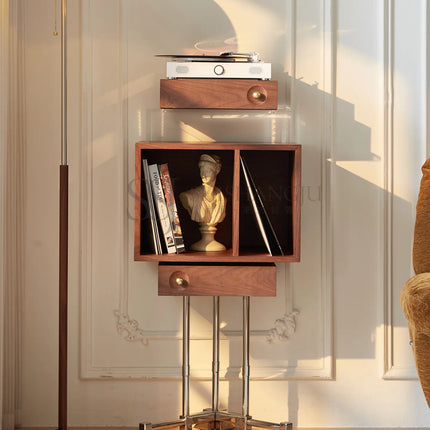 Italian Minimalist Record Bookshelf | Living Room Style