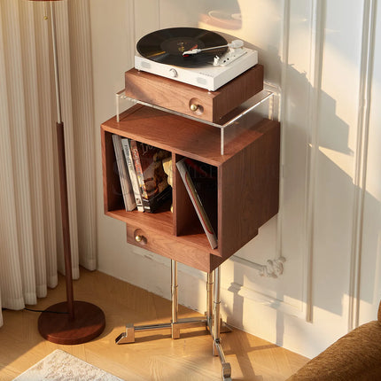 Italian Minimalist Record Bookshelf | Living Room Style