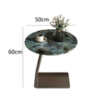 Microcrystalline Stone Blue Jade / Stainless Steel (23.6 in H)