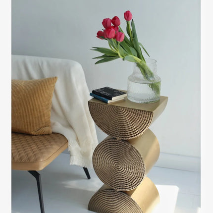 Nordic Metal Wheat Ear Side Table | Modern Living Room