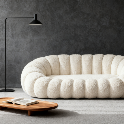 Presale “PumPumpkin” Sherpa Sofa – Modern Cozy Cloud-Like Lounge Couch