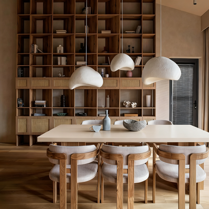 Pre Sale TitanStone™ Rectangular Travertine Dining Table with Solid Wood Legs