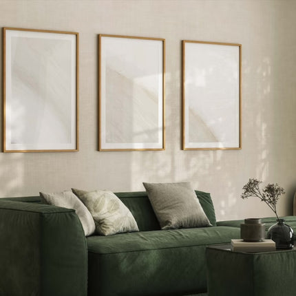 Green Corduroy “Tofu Block” Corner Sectional Sofa – Modern Modular Lounge Sofa