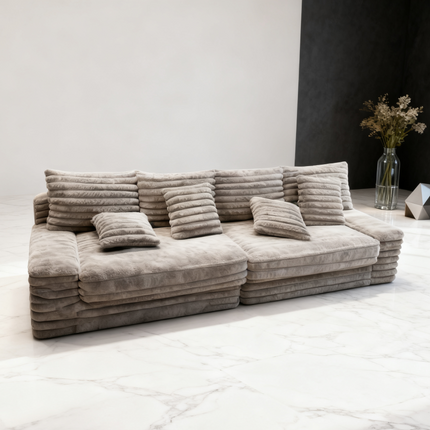 Presale -Wide-Wale Corduroy Sofa with Extra-Wide Seat – Modern Cozy Lounge Design