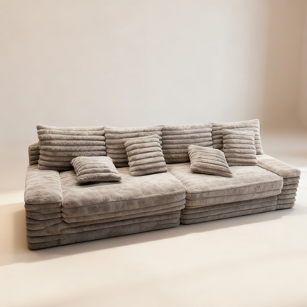 Presale -Wide-Wale Corduroy Sofa with Extra-Wide Seat – Modern Cozy Lounge Design