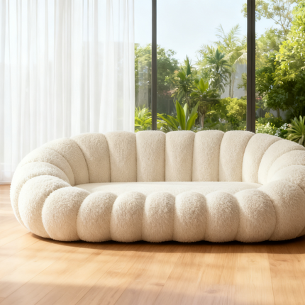 Presale “PumPumpkin” Sherpa Sofa – Modern Cozy Cloud-Like Lounge Couch
