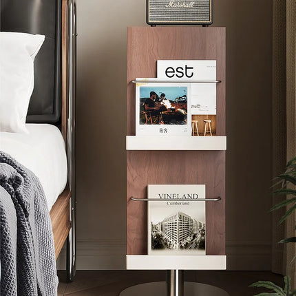 Rotating Solid Wood Bookshelf | Retro Vintage Style