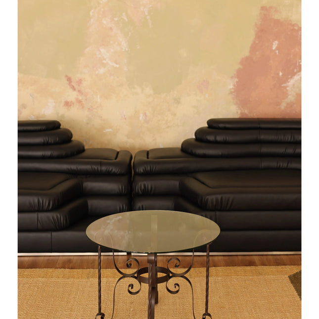 Round Glass Coffee Table | Vintage Mid-Century