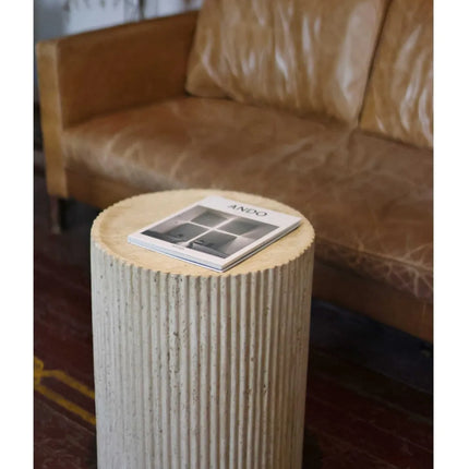 Round Roman Column Side Table | Vintage Style