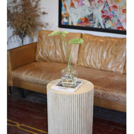 Round Roman Column Side Table | Vintage Style