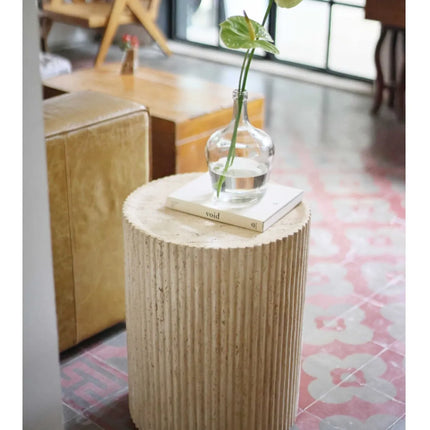 Round Roman Column Side Table | Vintage Style