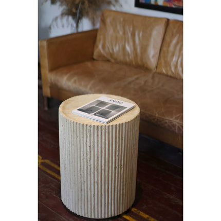 Round Roman Column Side Table | Vintage Style