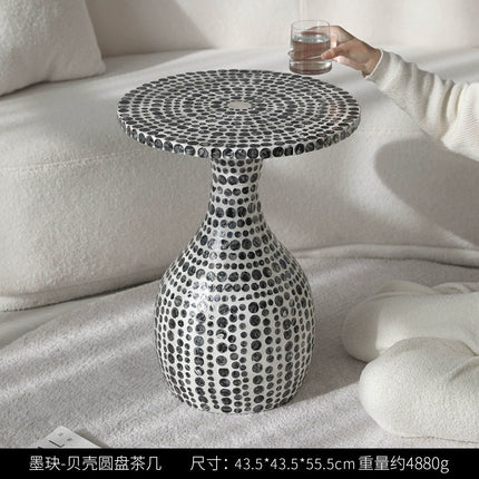 Shell Inlay Coffee Table | Wabi-Sabi Style