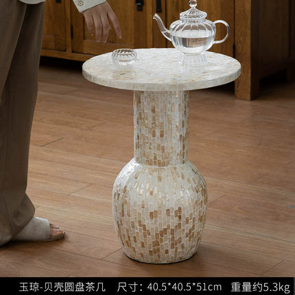 Shell Inlay Coffee Table | Wabi-Sabi Style