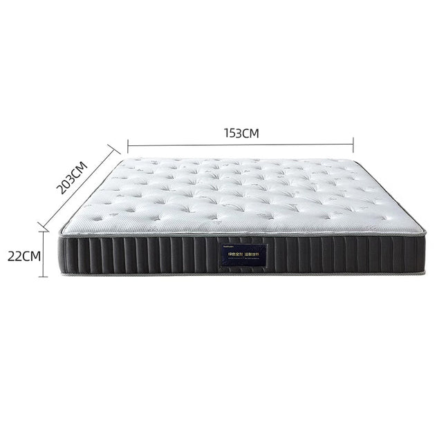 White Knitted Independent Spring Memory Foam Mattress Model 153