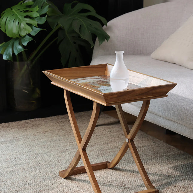 Solid Wood Side Table | French Elegance
