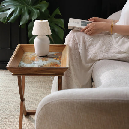 Solid Wood Side Table | French Elegance