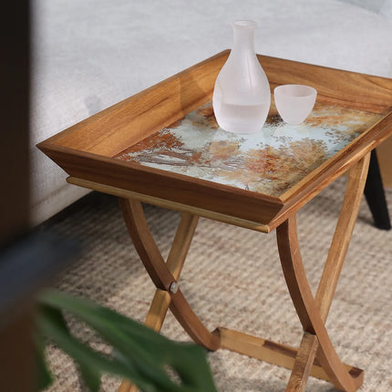 Solid Wood Side Table | French Elegance