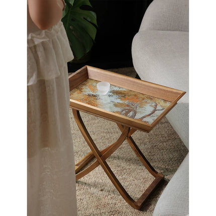 Solid Wood Side Table | French Elegance
