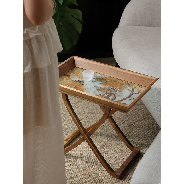 Solid Wood Side Table | French Elegance