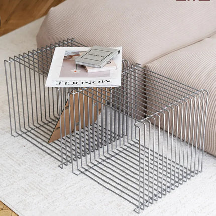Stainless Steel Wire Side Table | Modern Minimalist