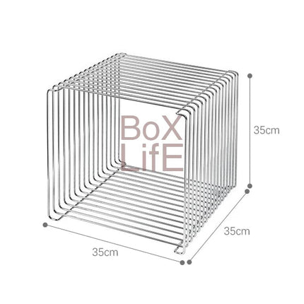 Stainless Steel Wire Side Table | Modern Minimalist